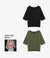 Half-Sleeve Ruffled T-Shirt (2 Packs) - AhaAha