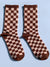 100% Cotton Plaid Crew Socks - AhaAha