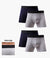 4 Pcs Men's Cotton Boxer Briefs Value Pack - AhaAha