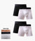 4 Pcs Men's Cotton Boxer Briefs Value Pack - AhaAha