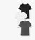3 Packs Utral Soft Ribbed Crew Neck Tee - AhaAha