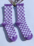 100% Cotton Plaid Crew Socks - AhaAha