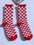 100% Cotton Plaid Crew Socks - AhaAha