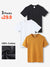 3 Packs Round Neck Short Sleeve Loose Unisex T Shirt - AhaAha