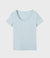 2 Pcs AHA Finer Materials Silk Mixed Scoop Neck T-Shirt - AhaAha