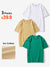 3 Packs Round Neck Solid Loose T Shirt - AhaAha