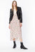 100% Mulberry Silk Print Stitching Lace Sexy Long Dress - AhaAha