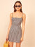 Linen French Vintage Short Dress - AhaAha