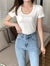 3 Packs The Utral Soft Short-Sleeve Ribbed Crew Neck Tee - AhaAha