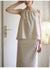 Linen French Halter Sleeveless Tie Loose Slim Top - AhaAha