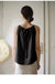 Linen French Halter Sleeveless Tie Loose Slim Top - AhaAha